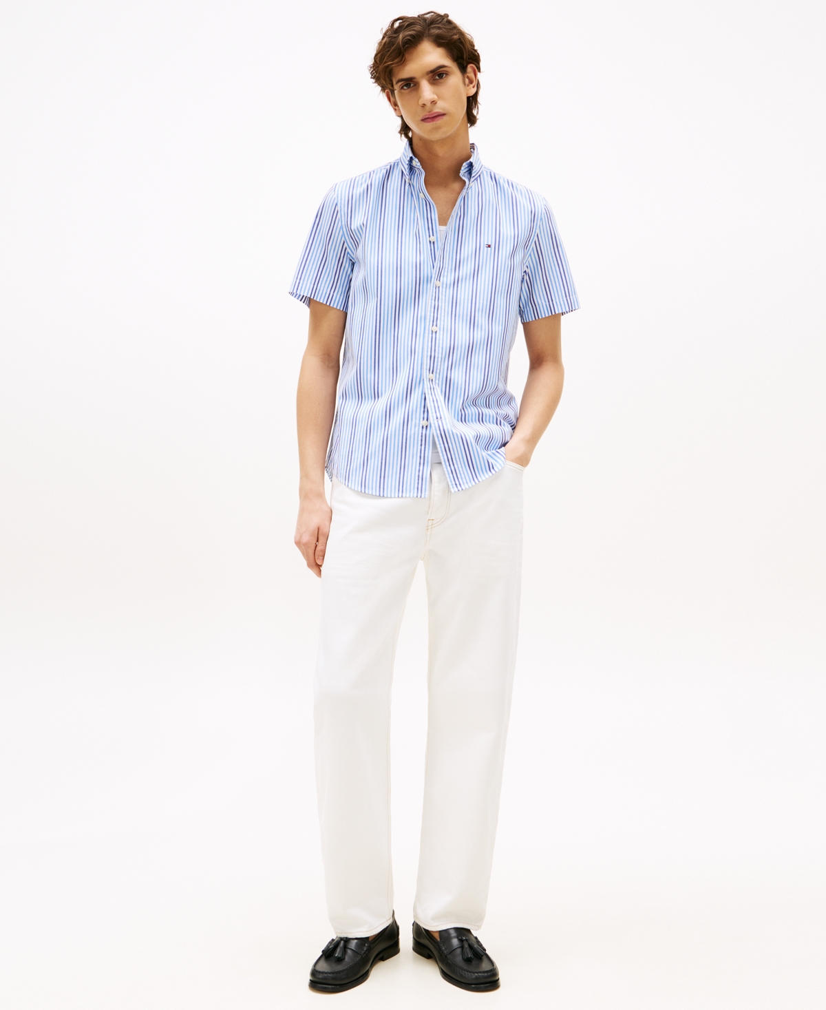 Tommy Hilfiger Men's Americana Stripe Shirt In Multi