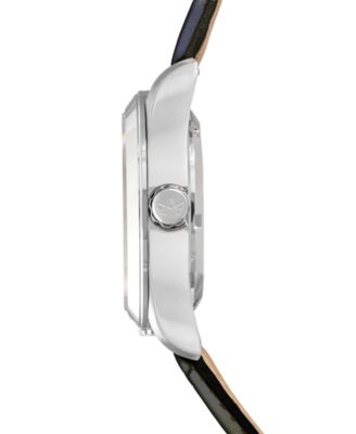 Women's Amelia Swiss GMT Black Leather Strap Watch 40mm