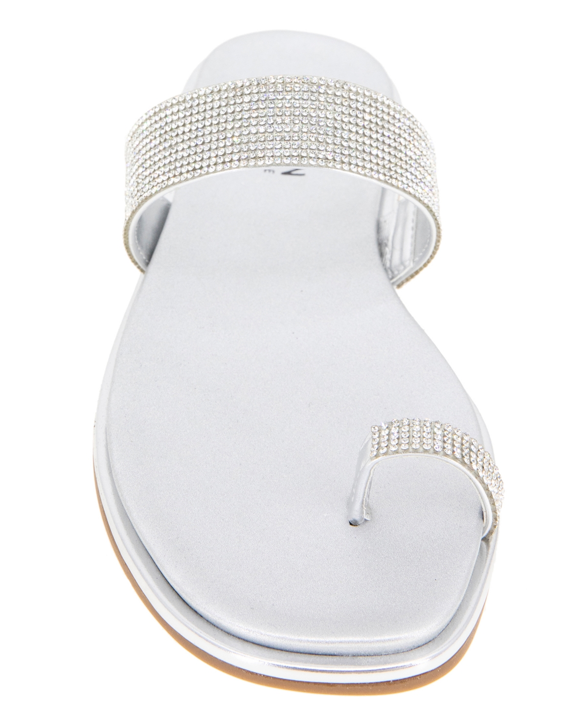 Kenneth Cole Reaction Women's Wilfred Toe Loop Flat Sandals In Silver