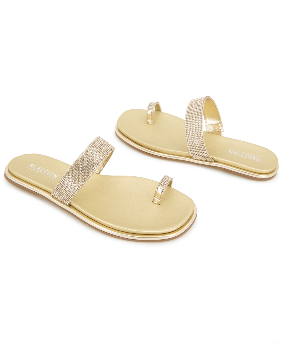 Kenneth Cole Reaction Women's Wilfred Toe Loop Flat Sandals In Gold