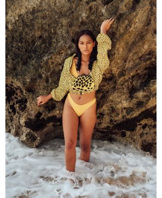 VENOM Arnoldi Hand-beaded Clutch Bag In Black & Yellow