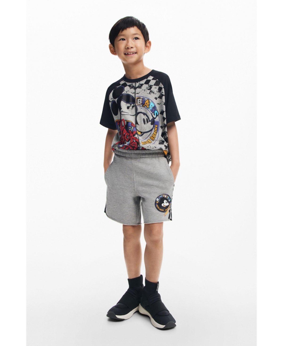 Desigual Boys Boys's Mickey Mouse Shorts In Black