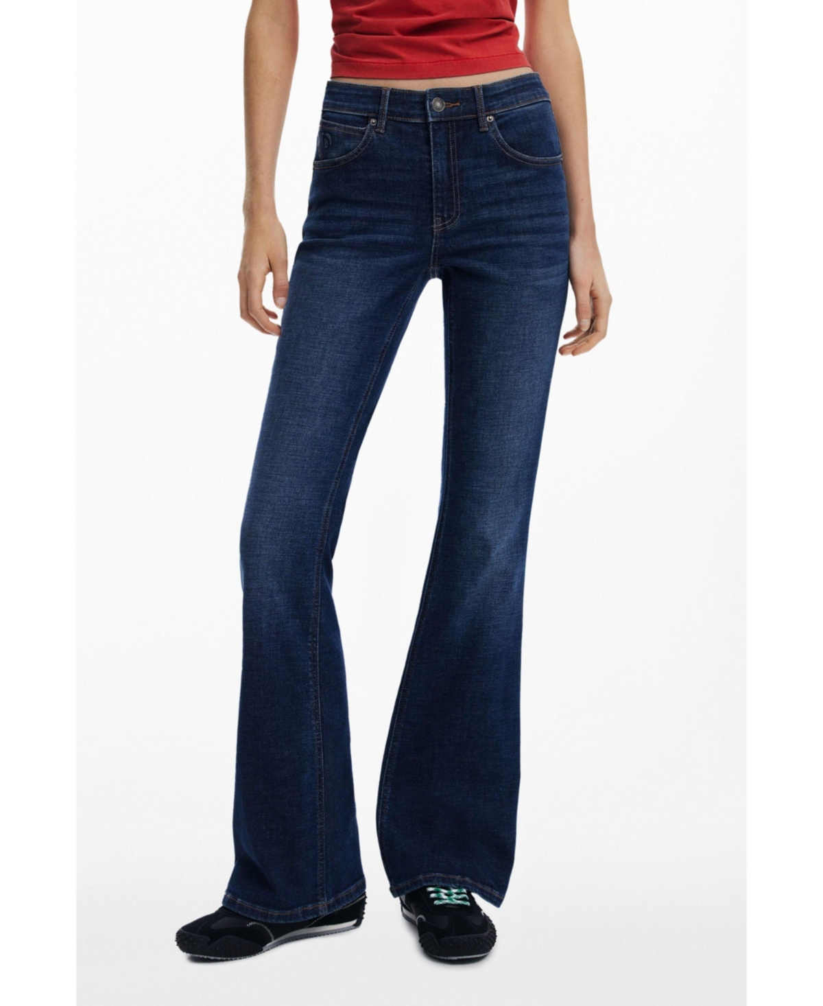 Women's Flare jeans - Medium blue