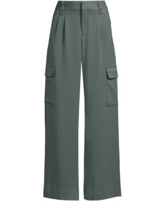 Women's Soft Polish Cargo High Rise Wide Leg Pants