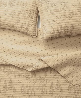 Lodge Printed Microfiber Quilt Set with Shams