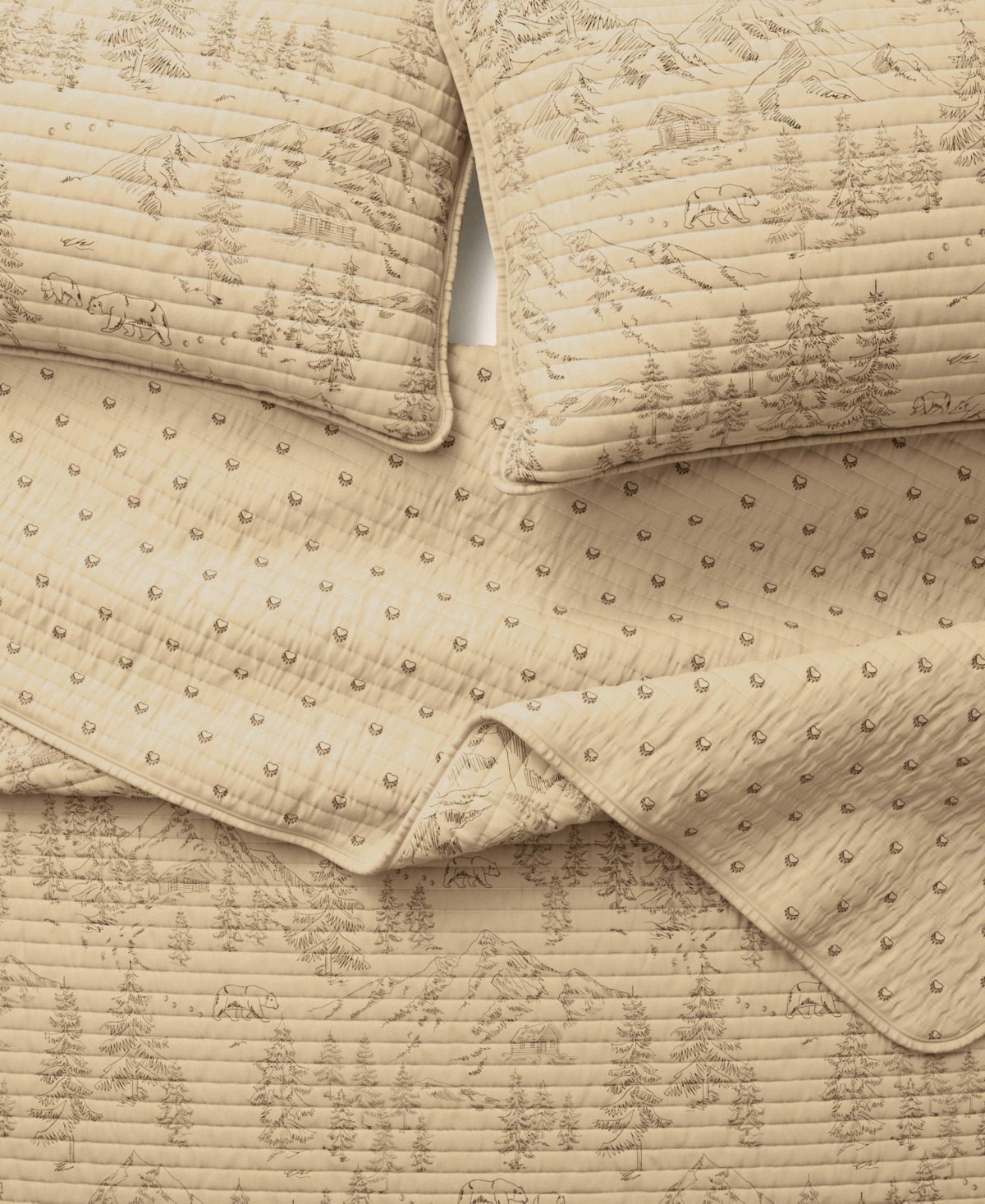 Linery & Co. Lodge Printed Microfiber Quilt Set with Shams