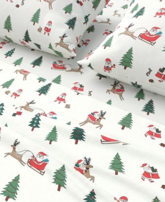 Ultra-Soft Turkish Cotton Flannel Christmas Print Sheet Set
