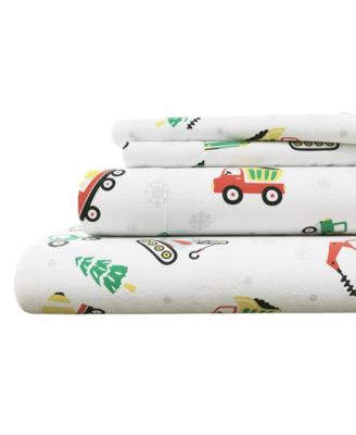 Ultra-Soft Turkish Cotton Flannel Christmas Print Sheet Set