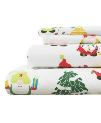 Ultra-Soft Turkish Cotton Flannel Christmas Print Sheet Set
