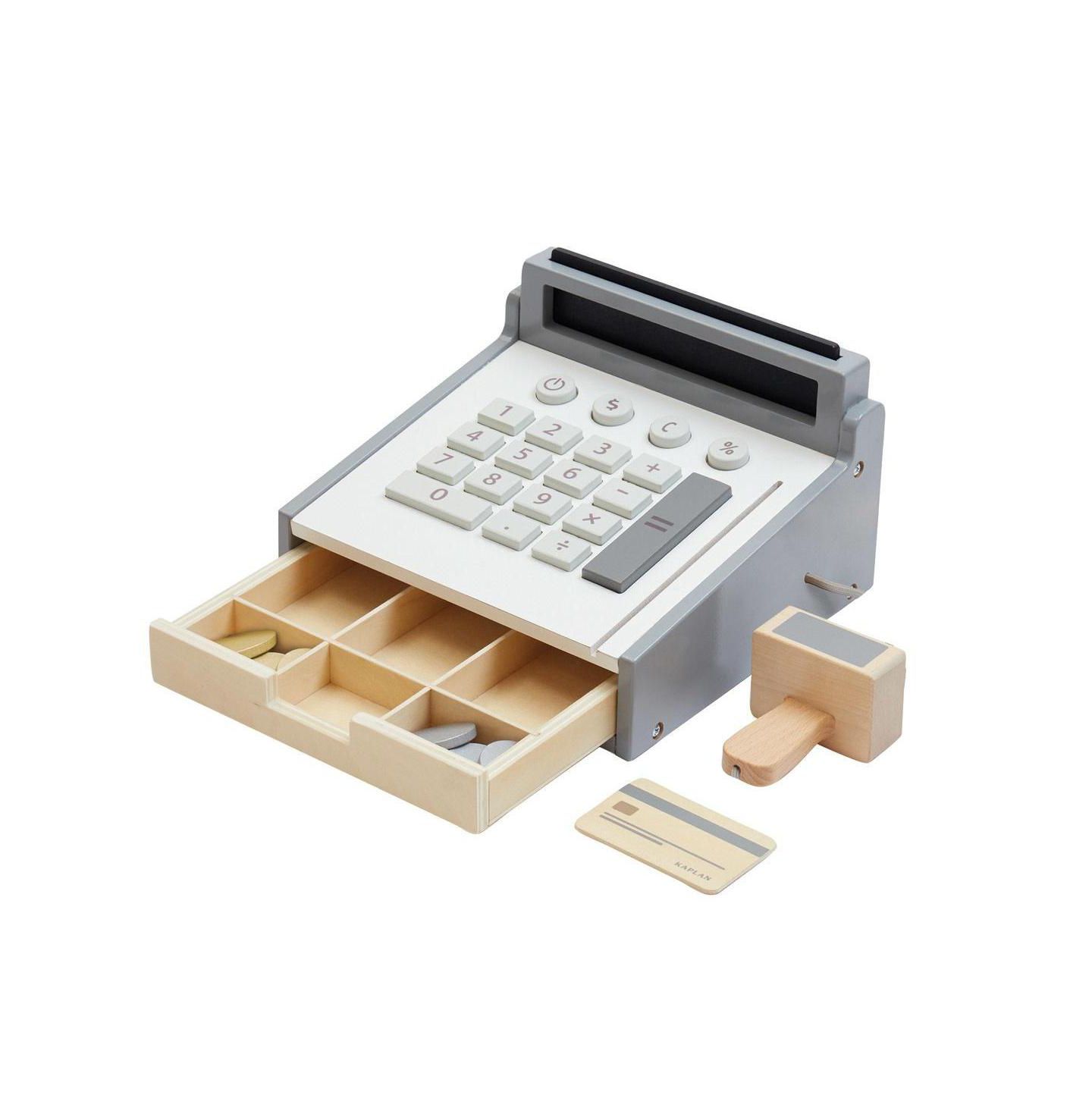 Детская игрушка Kaplan Early Learning Wooden Cash Register, Ages 18 Months+ — фото 1