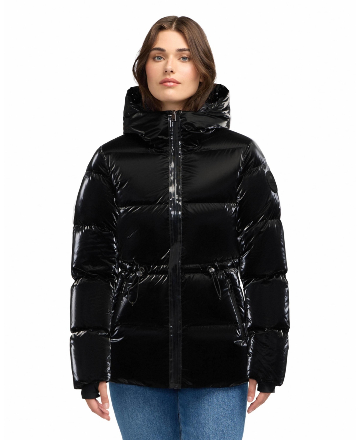 Women's Enola Channel Quilted Mid-Length Puffer - Black