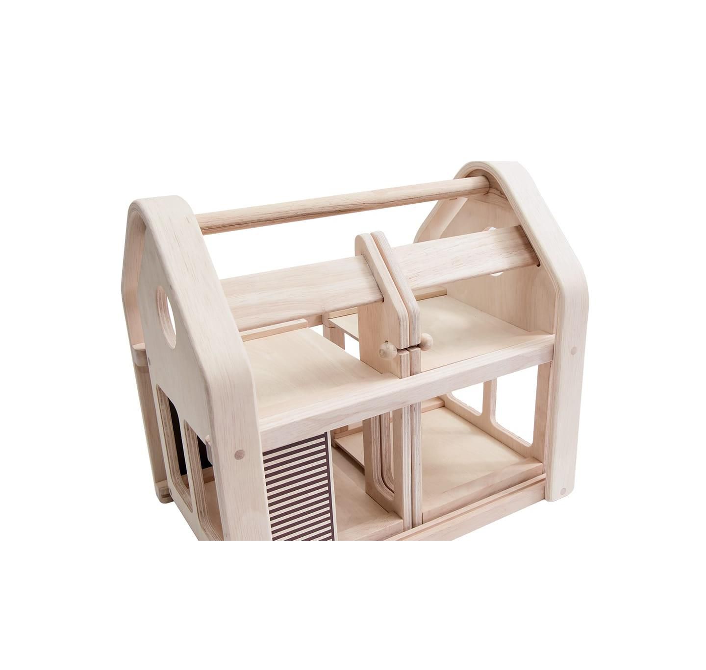 Деревянный кукольный домик PlanToys Slide N Go, 3 секции, 20 предметов, от 3 лет — фото 2