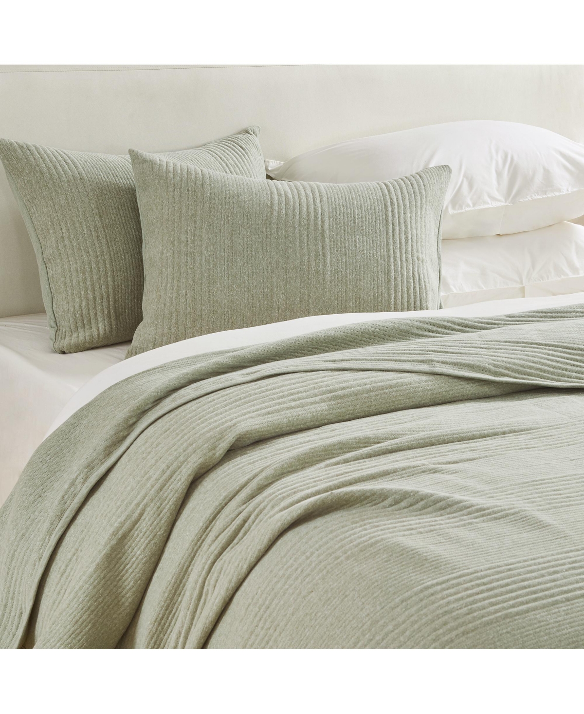 Linery & Co. Cotton Blend Jersey Knit Channel Stitch Quilt Set