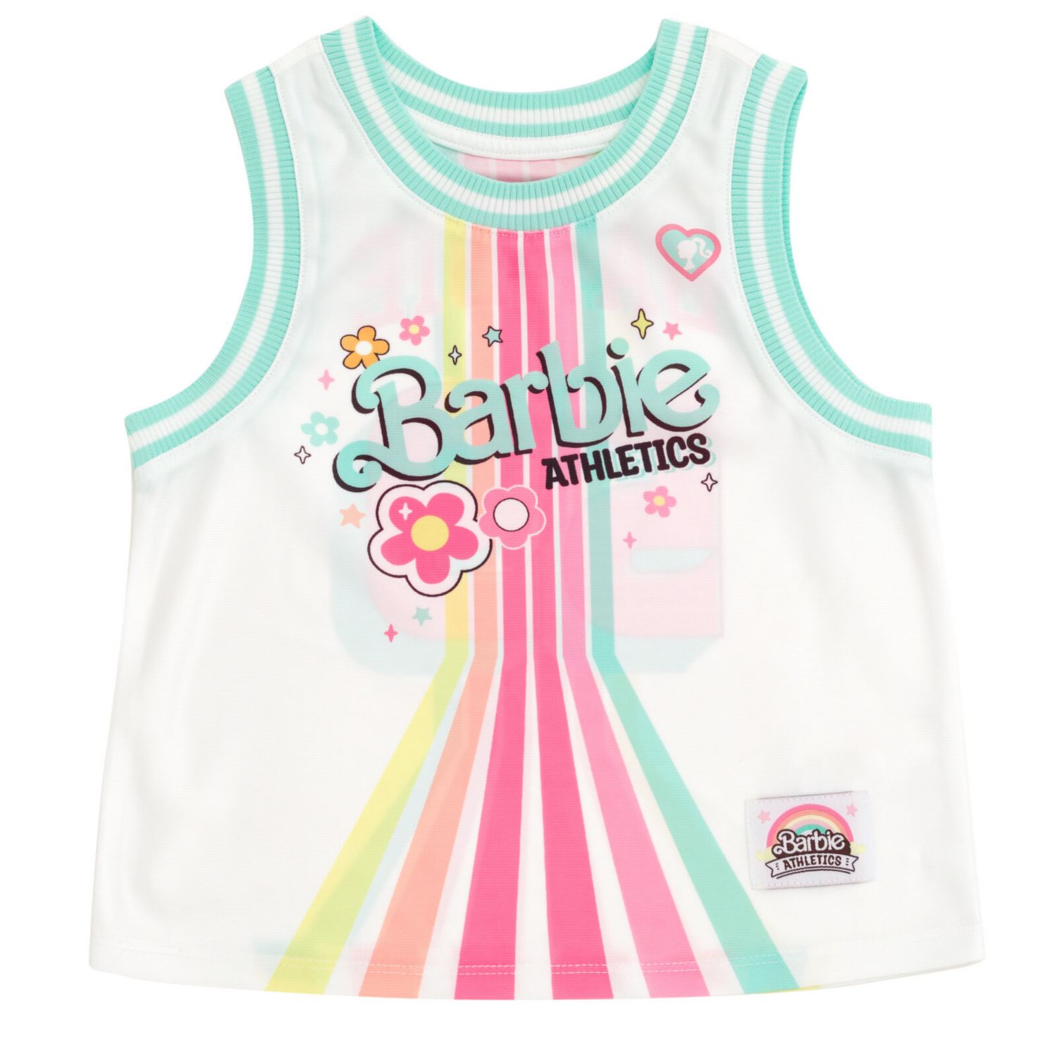 Girls Jersey Athletic Tank Top and Shorts Outfit Set