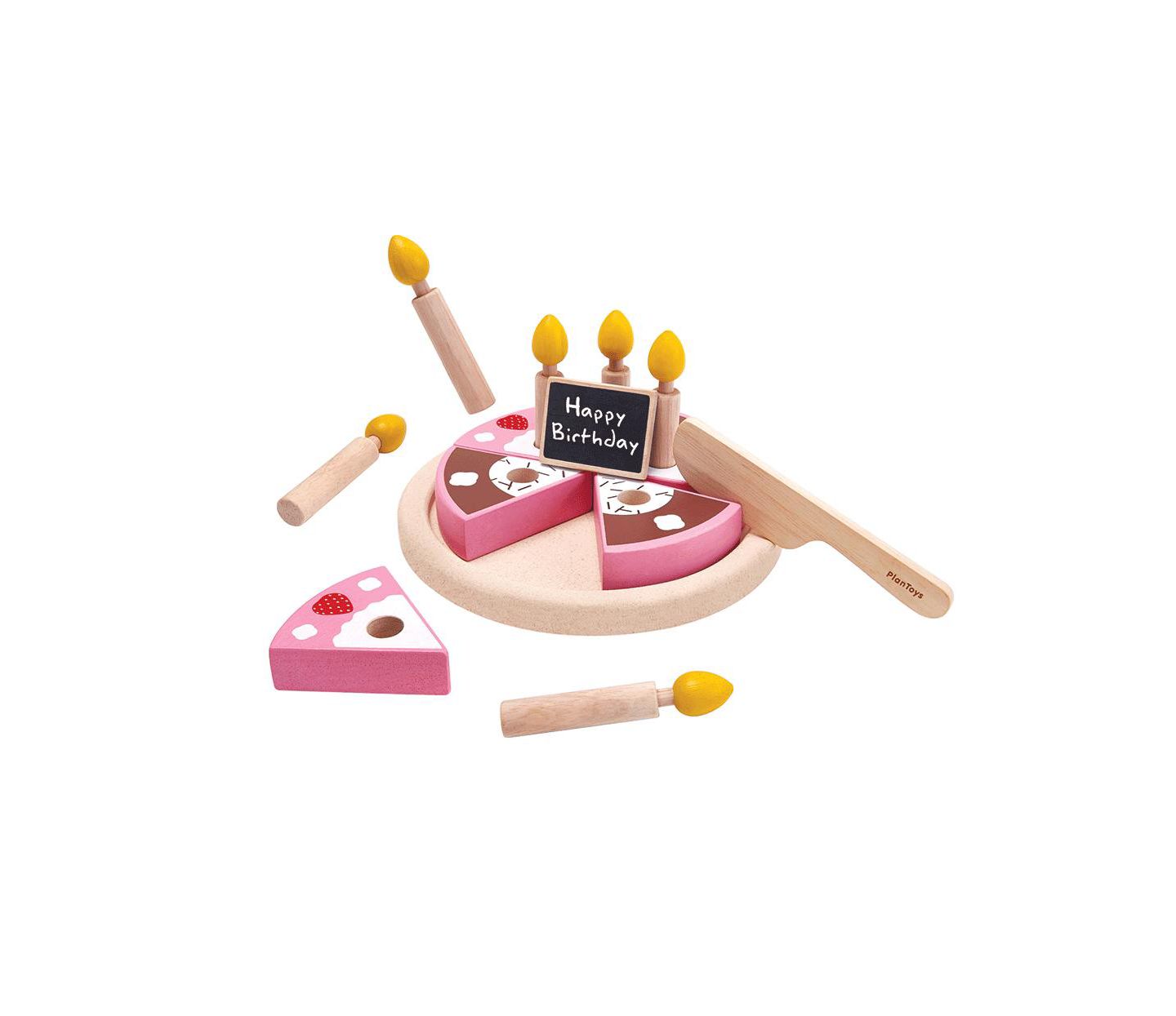 Детский игровой набор PlanToys Birthday Two-Sided Cake 11-Piece Playset, Ages 2+ — фото 1
