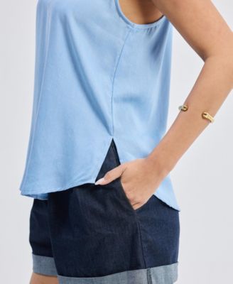 Women's Endless Sunday Top in Tencel Denim