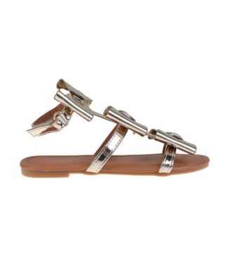 Little Girls Comfortable and Stylish Flat with Oversized Bows Sandals