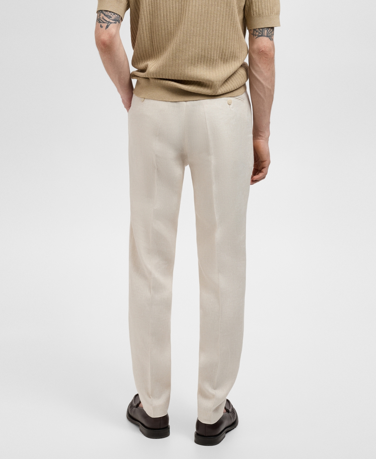 Mango Slim Fit Suit Pants In Neutral