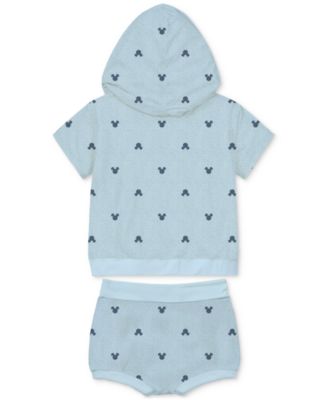 Baby Boys Mickey Mouse Terry Hoodie & Shorts, 2 Piece Set