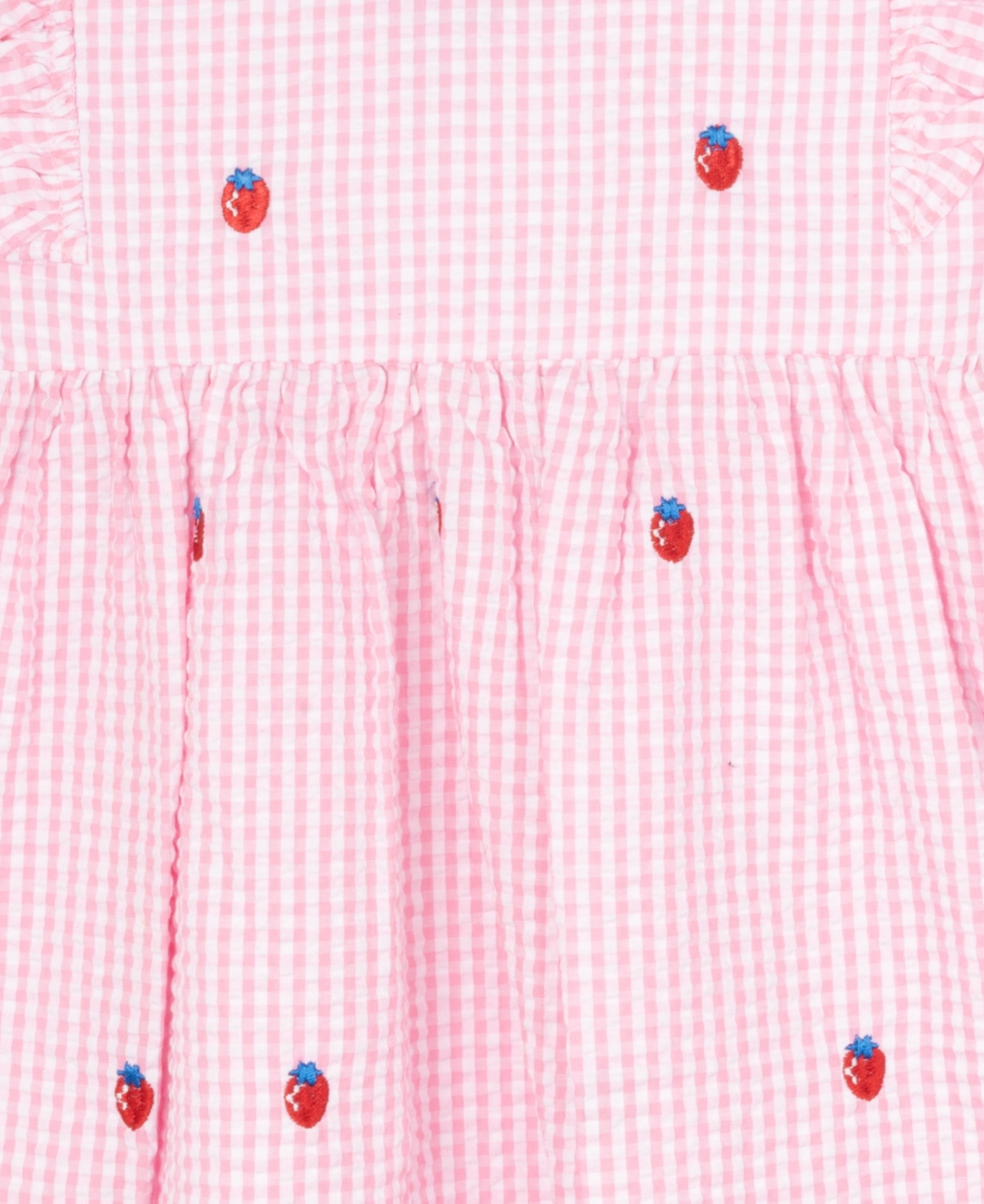 Shop Rare Editions Toddler And Little Girls Strawberry Seersucker Dress In Pink