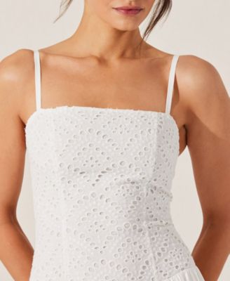 Women's Nathalia Cotton Eyelet Midi Dress