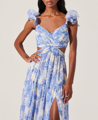 purple ruffle maxi dress Heather Ruffled Maxi Dress