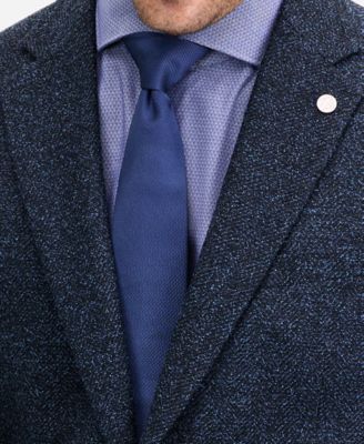 Men's Modern-Fit Blue Boucle Sport Coat 