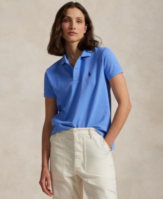 Women's Classic-Fit Mesh Polo Shirt