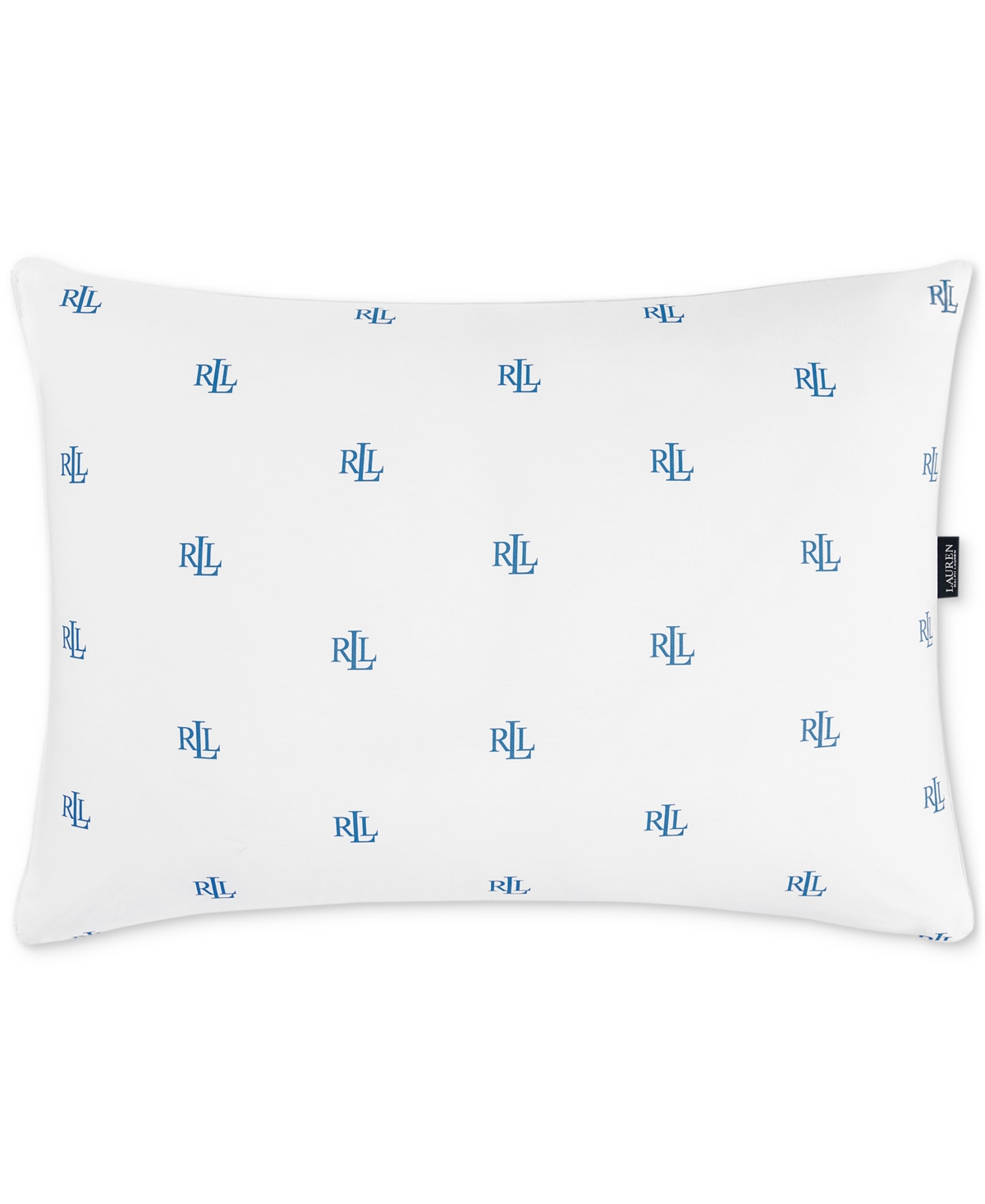 Ralph Lauren Logo Medium Density Down Alternative Pillow, King In White