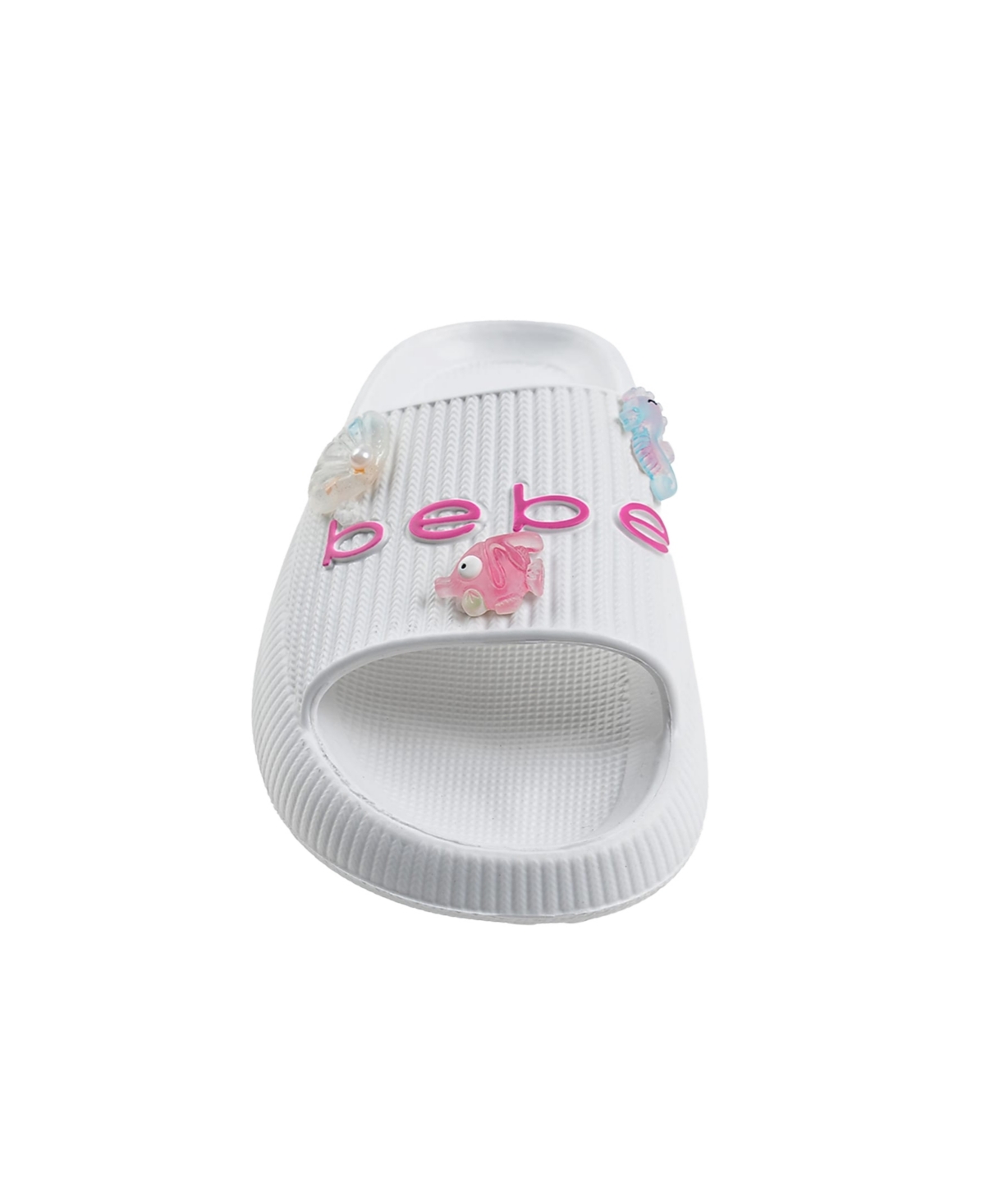 Bebe Little And Big Girls Stylish And Comfortable Summer With Sea Charms Slides In White