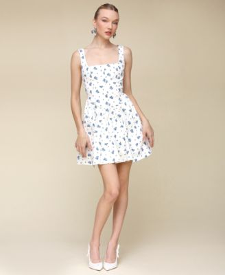Avec Les Filles - Women's Corset Skater Mini Dress