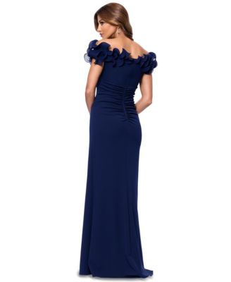 Petite Ruffled Sweetheart-Neck Fit & Flare Gown