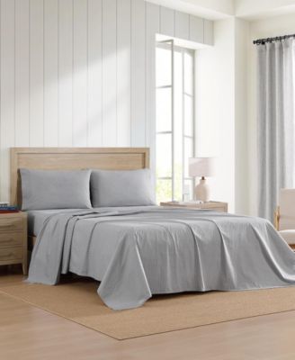 Printed 200-Thread Count Cotton Percale 4-Pc. Sheet Set, King