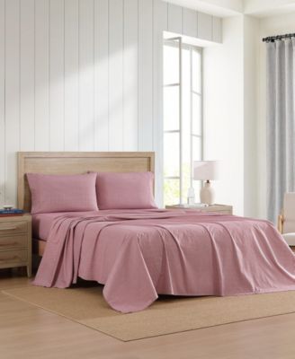 Printed 200-Thread Count Cotton Percale 4-Pc. Sheet Set, Queen