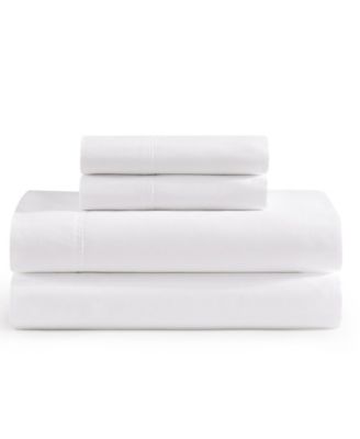 Solid 200-Thread Count Cotton Percale 4-Pc. Sheet Set, Full