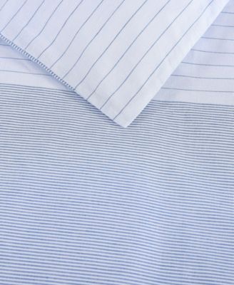 Modern Stripe Cotton 3-Pc. Comforter Set, Full/Queen