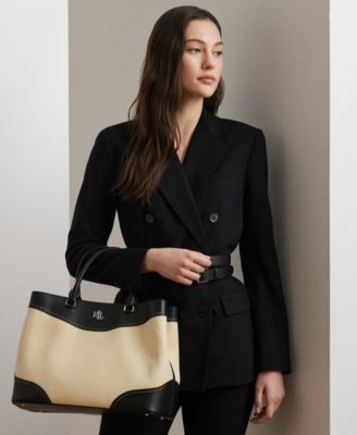 Lauren Ralph Lauren - Marcy Straw & Leather Satchel