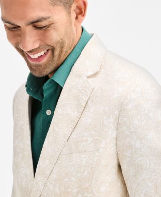 Men's Linen Paisley Blazer, Exclusively at Macy's