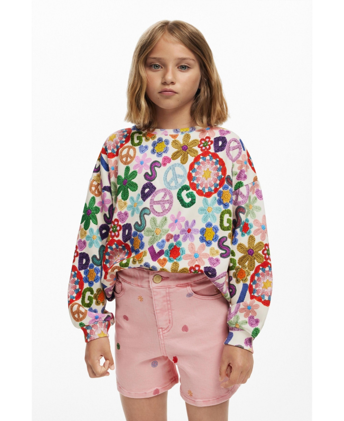 Desigual Girls Girls's Denim shorts - Pink