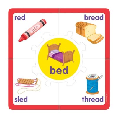 Beginning To Read Puzzle Set with Vowels, Rhyming, and Sounds - Set of 3