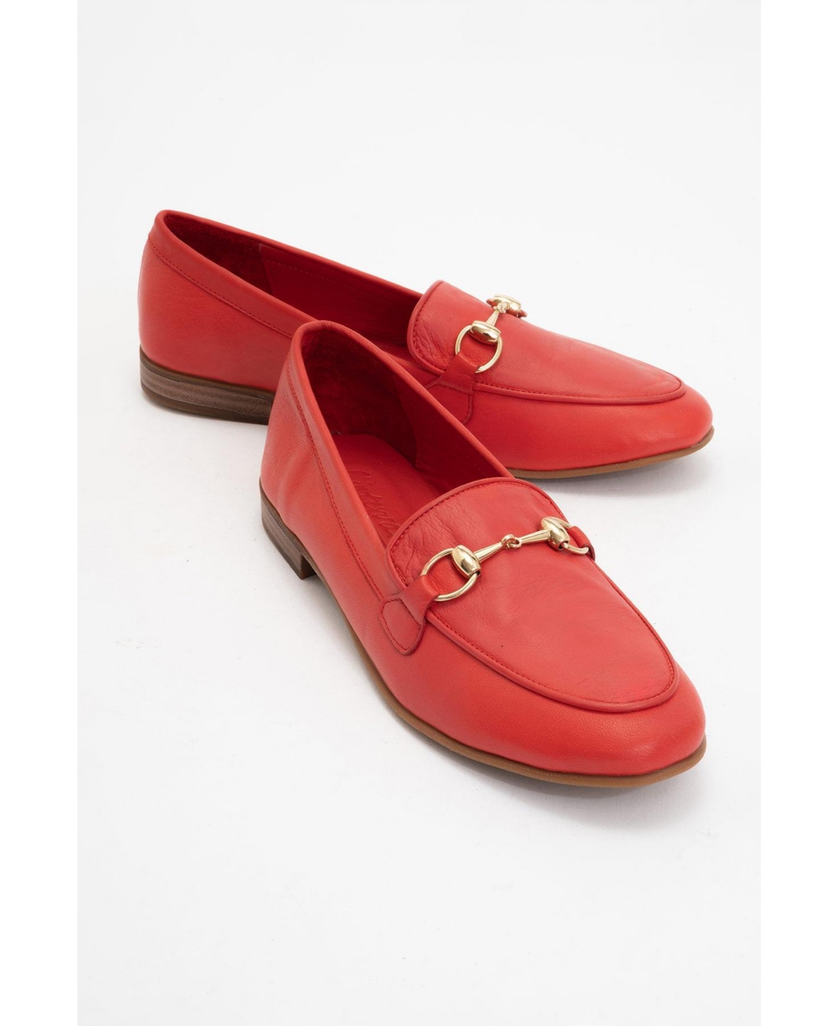 Rory Leather Bit Loafers - Brown burgundy leather