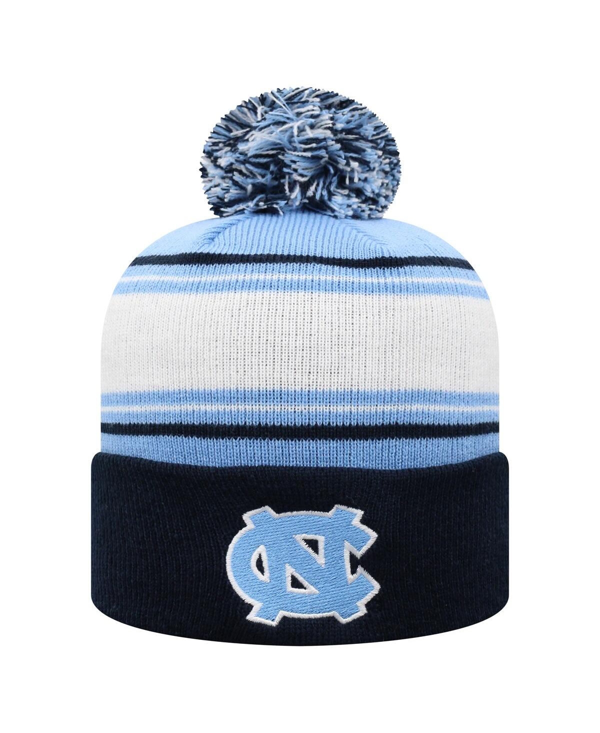 Top Of The World Men's Carolina Blue North Carolina Tar Heels Ambient Cuffed With Pom Knit Hat In Blue