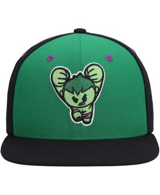 Big Boys and Girls Green Hulk Chibi Glow-in-the-Dark Snapback Hat