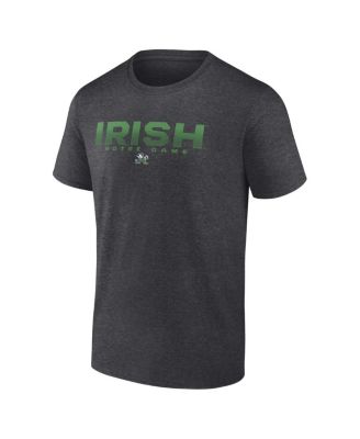 Men's Heather Charcoal Notre Dame Fighting Irish Iconic Battle Scars T-Shirt