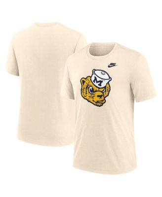 Nike - Men's  Cream Michigan Wolverines Vault Logo Tri-Blend T-shirt