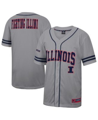 Colosseum - Men's Gray Illinois Fighting Illini Free Spirited Baseball Jersey