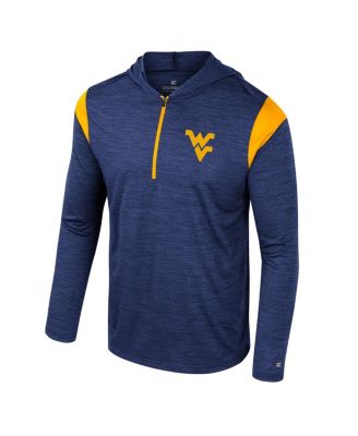 Men's Navy West Virginia Mountaineers Dozer Half-Zip Windshirt