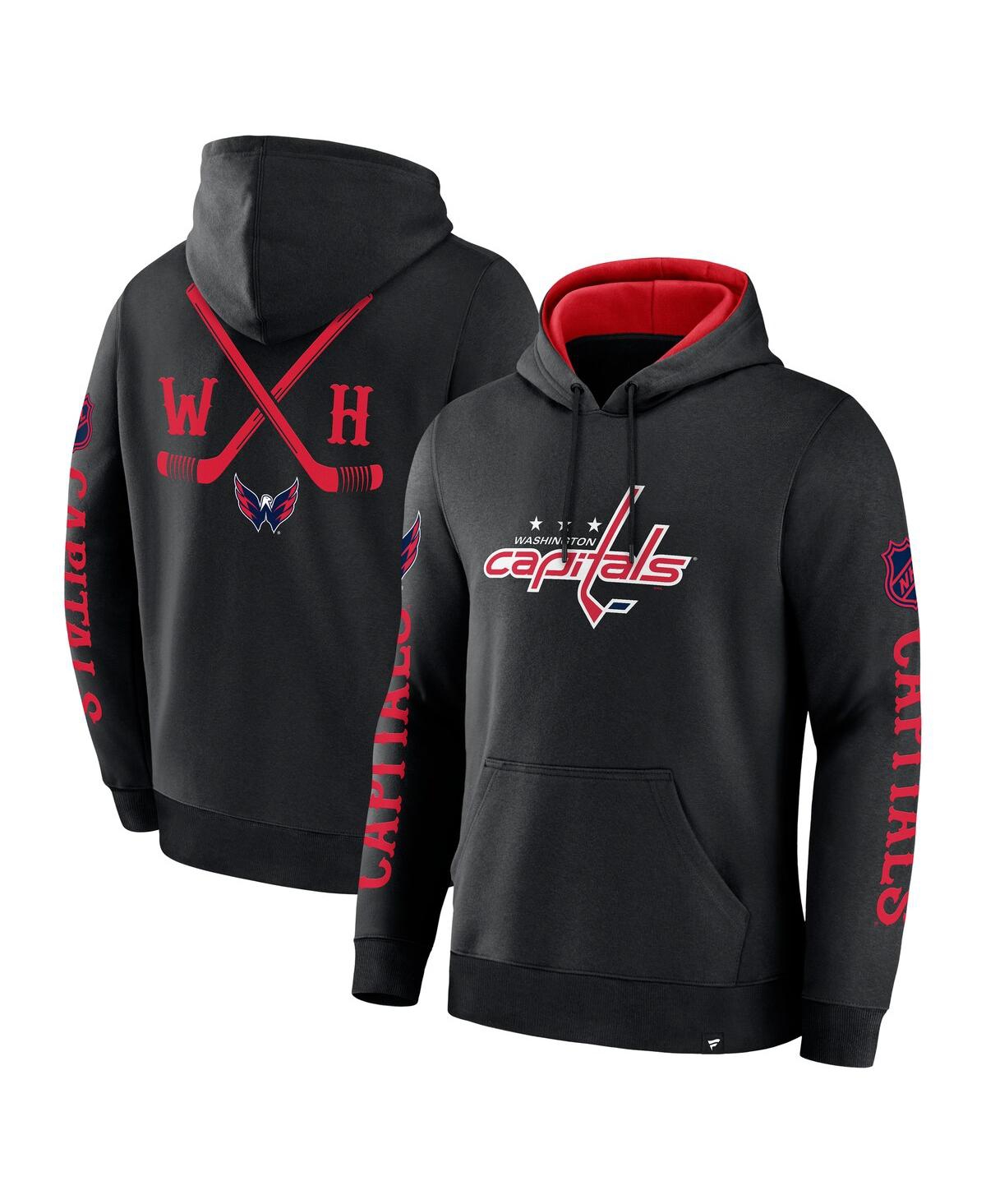 Fanatics Men's Black Washington Capitals Big City Legacy Fleece Pullover Hoodie