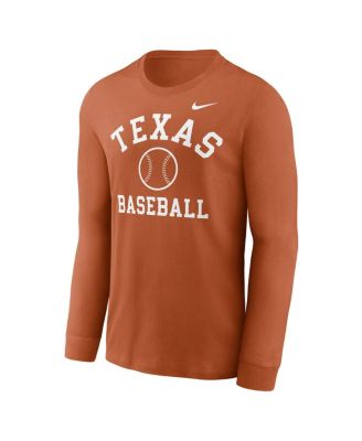 Men's Texas Orange Texas Longhorns Essential Baseball Arch Long Sleeve T-Shirt