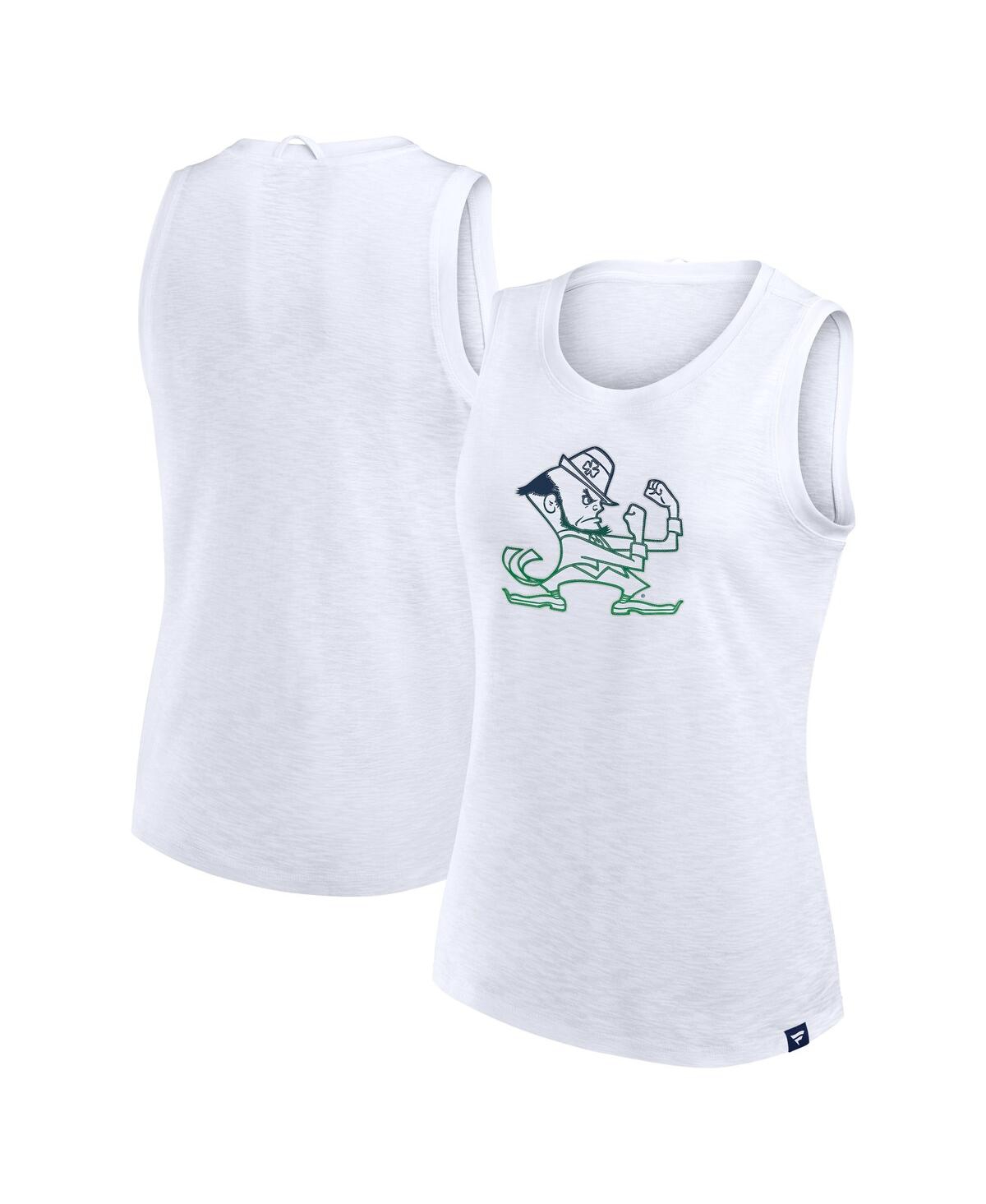 Fanatics Women's White Notre Dame Fighting Irish Activate Slub Tank Top In White
